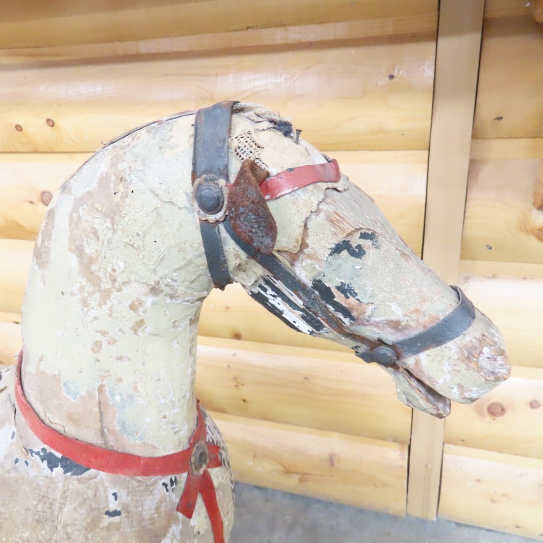 Antique Child's Wood & Paper Mache Rocking Horse - 6