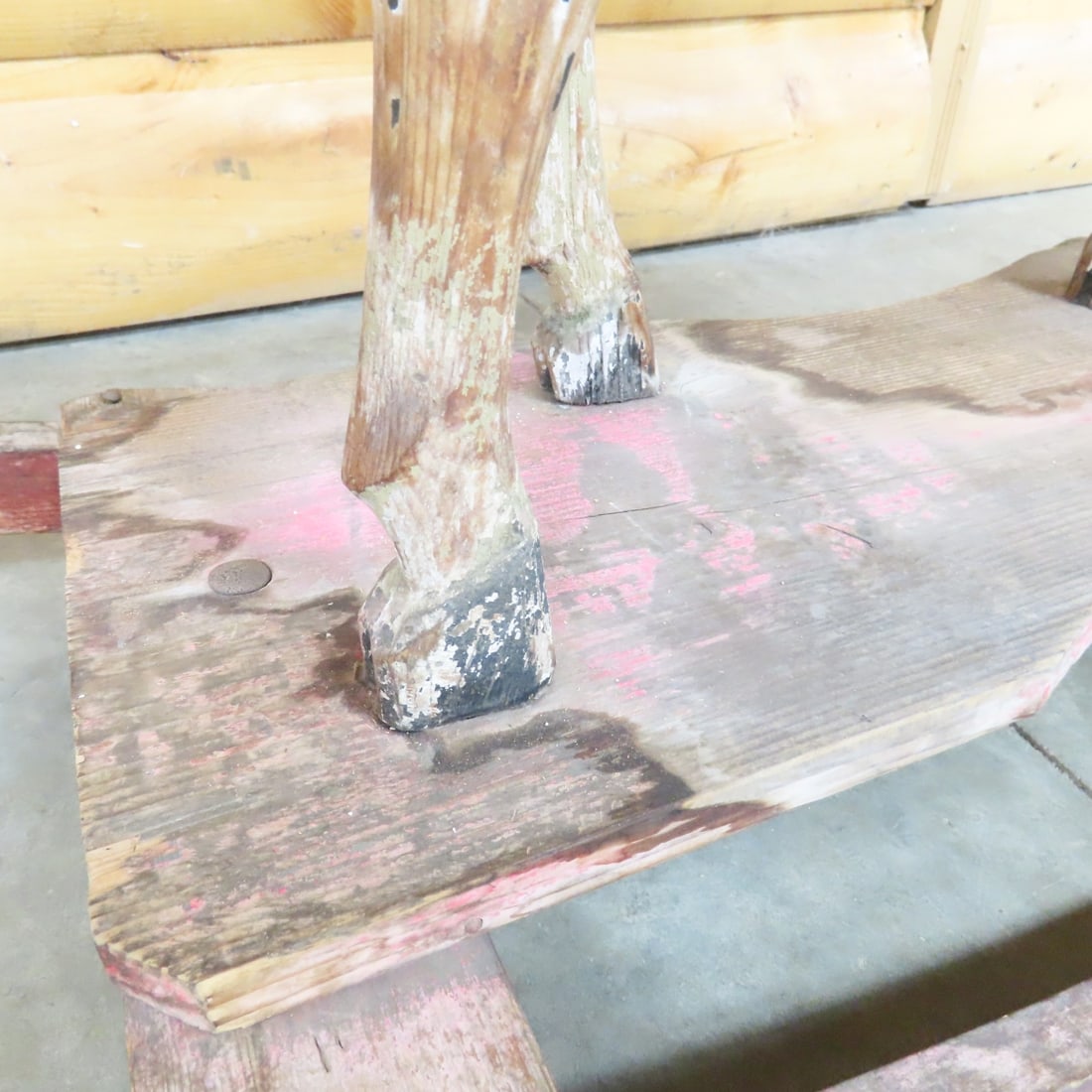 Antique Child's Wood & Paper Mache Rocking Horse - 9