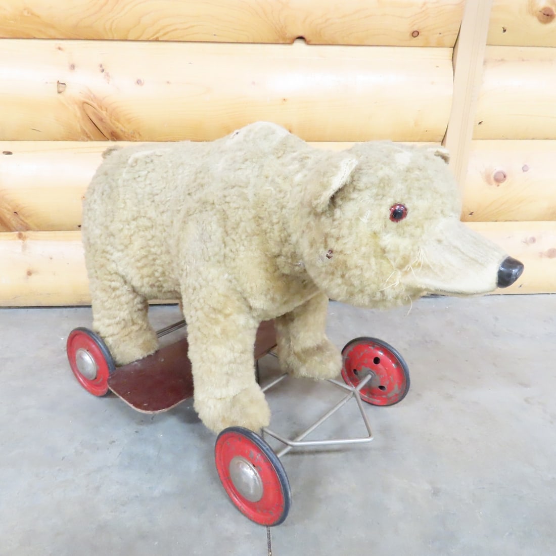 Steiff Mohair Ride-On Children's Bear Pull Toy - 2