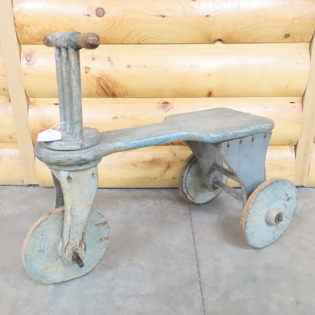Antique Children's Wooden Tricycle Scooter - 2