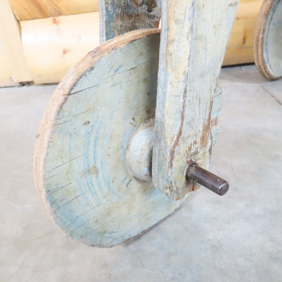 Antique Children's Wooden Tricycle Scooter - 4
