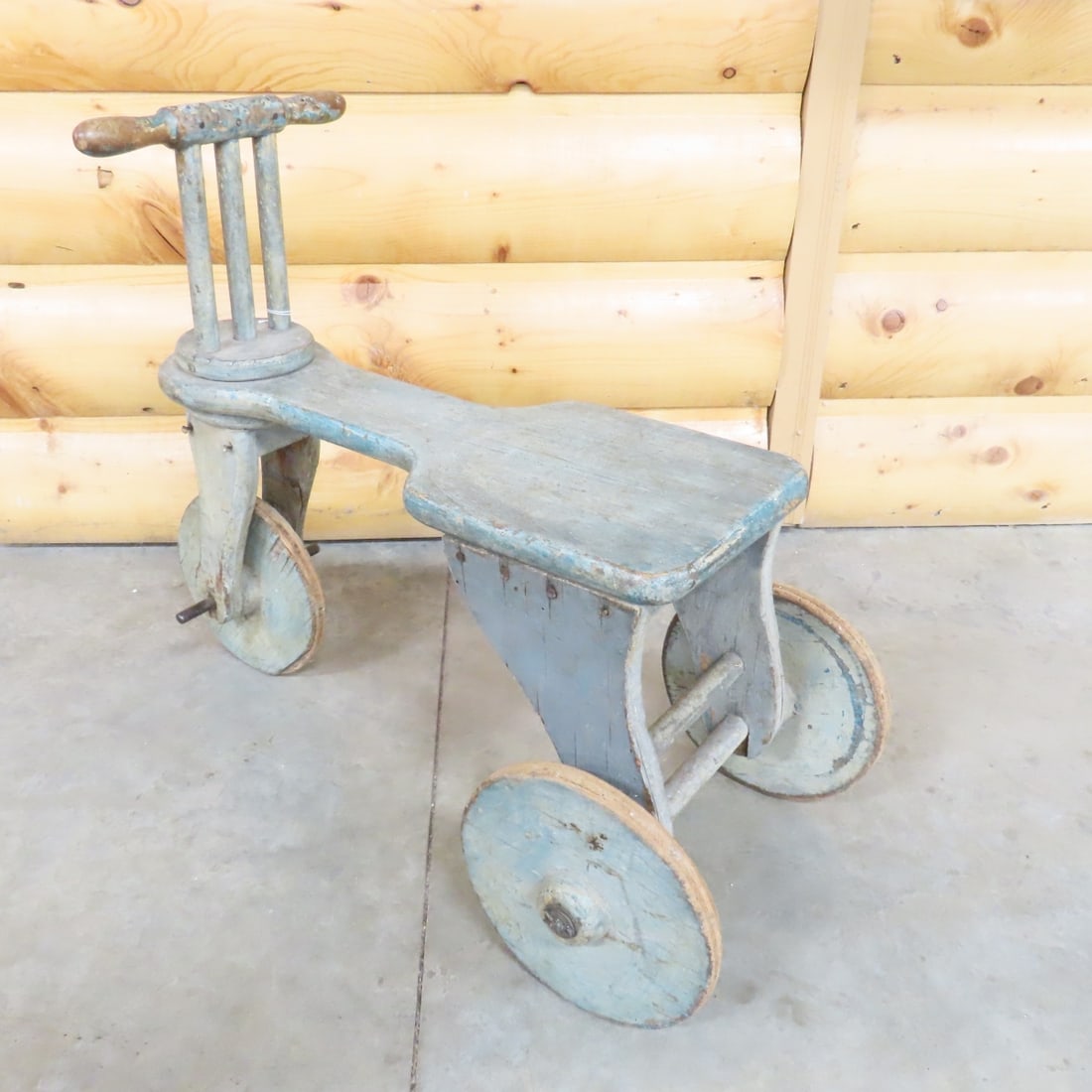 Antique Children's Wooden Tricycle Scooter - 5