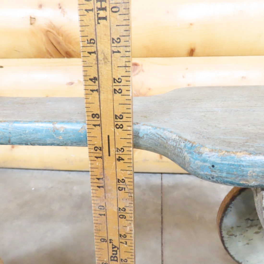 Antique Children's Wooden Tricycle Scooter - 9
