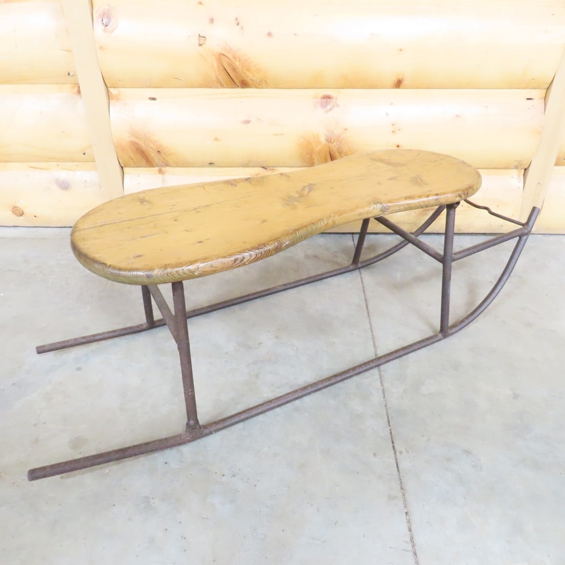 Antique Iron Frame Children's Ice Sled - 2