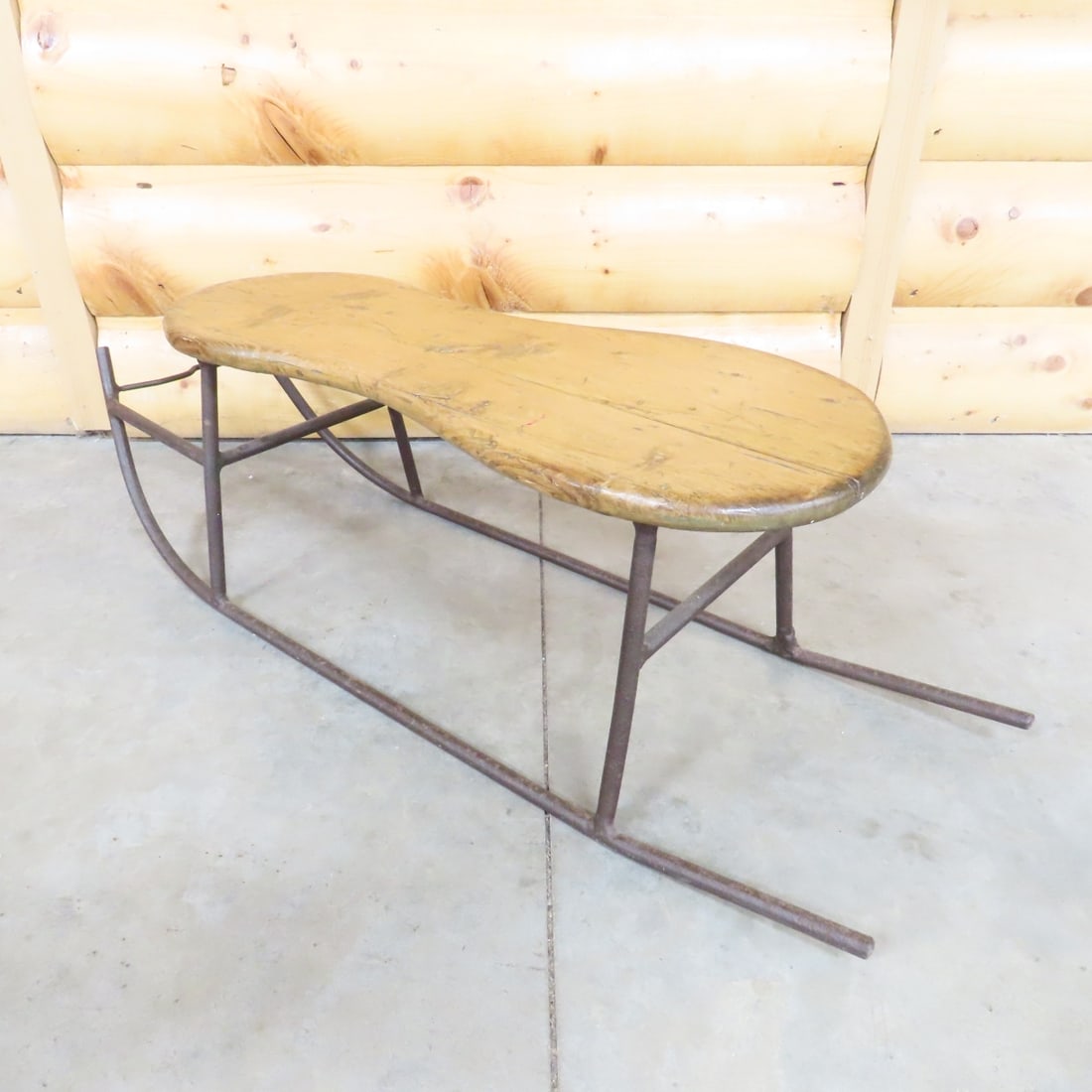 Antique Iron Frame Children's Ice Sled - 3