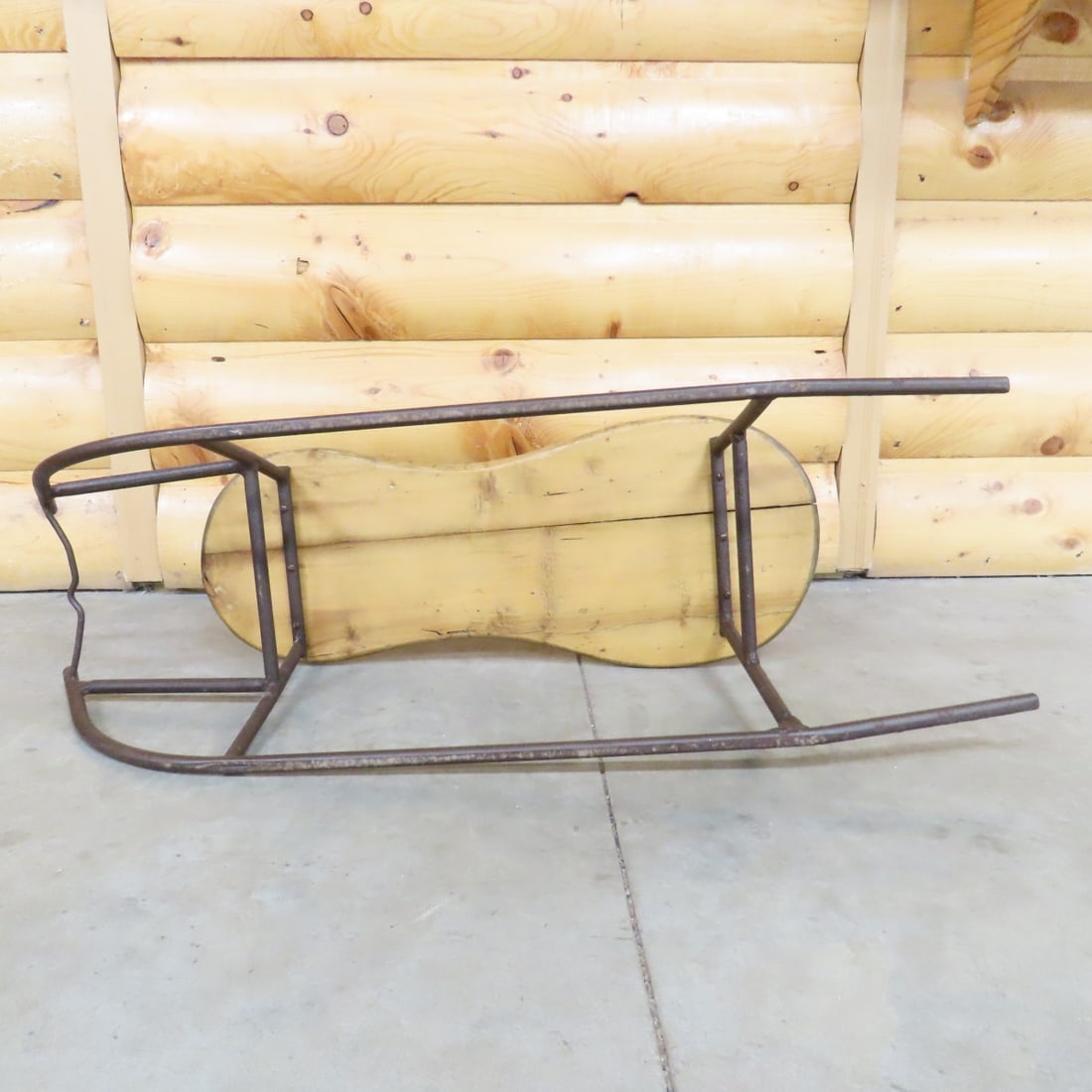 Antique Iron Frame Children's Ice Sled - 6