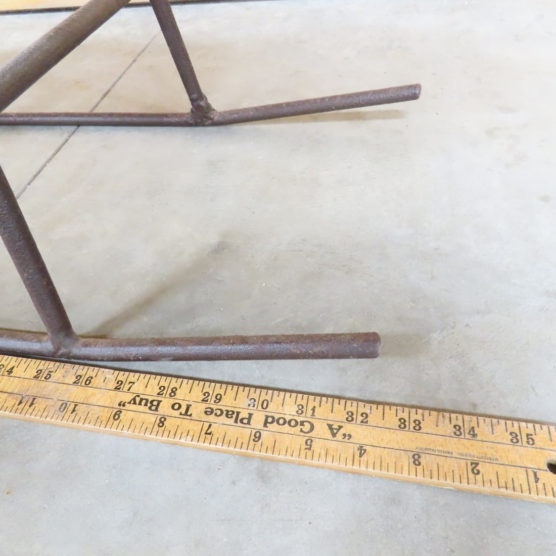 Antique Iron Frame Children's Ice Sled - 7