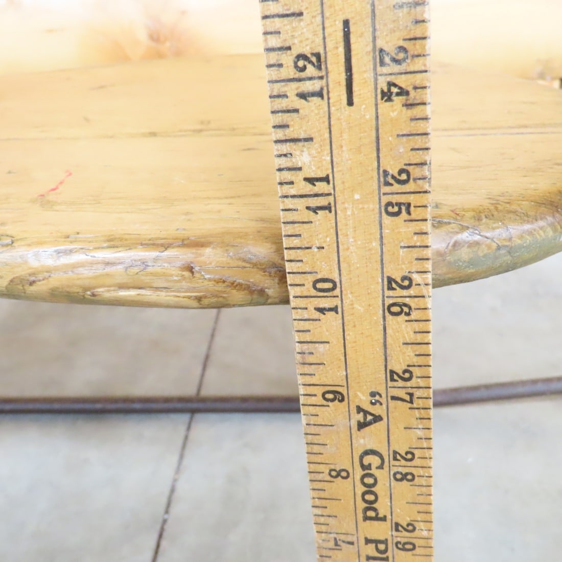 Antique Iron Frame Children's Ice Sled - 9