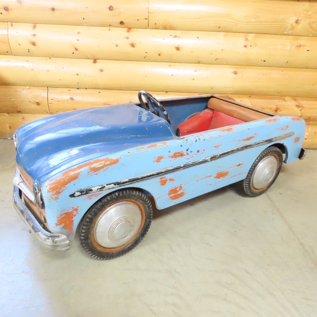 Vintage Children's Steel Pedal Car - 4