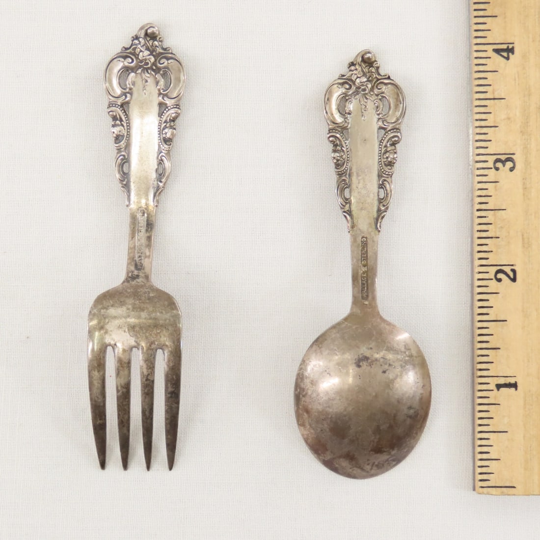 Grand Baroque Wallace Sterling Childs Fork & Spoon - 2