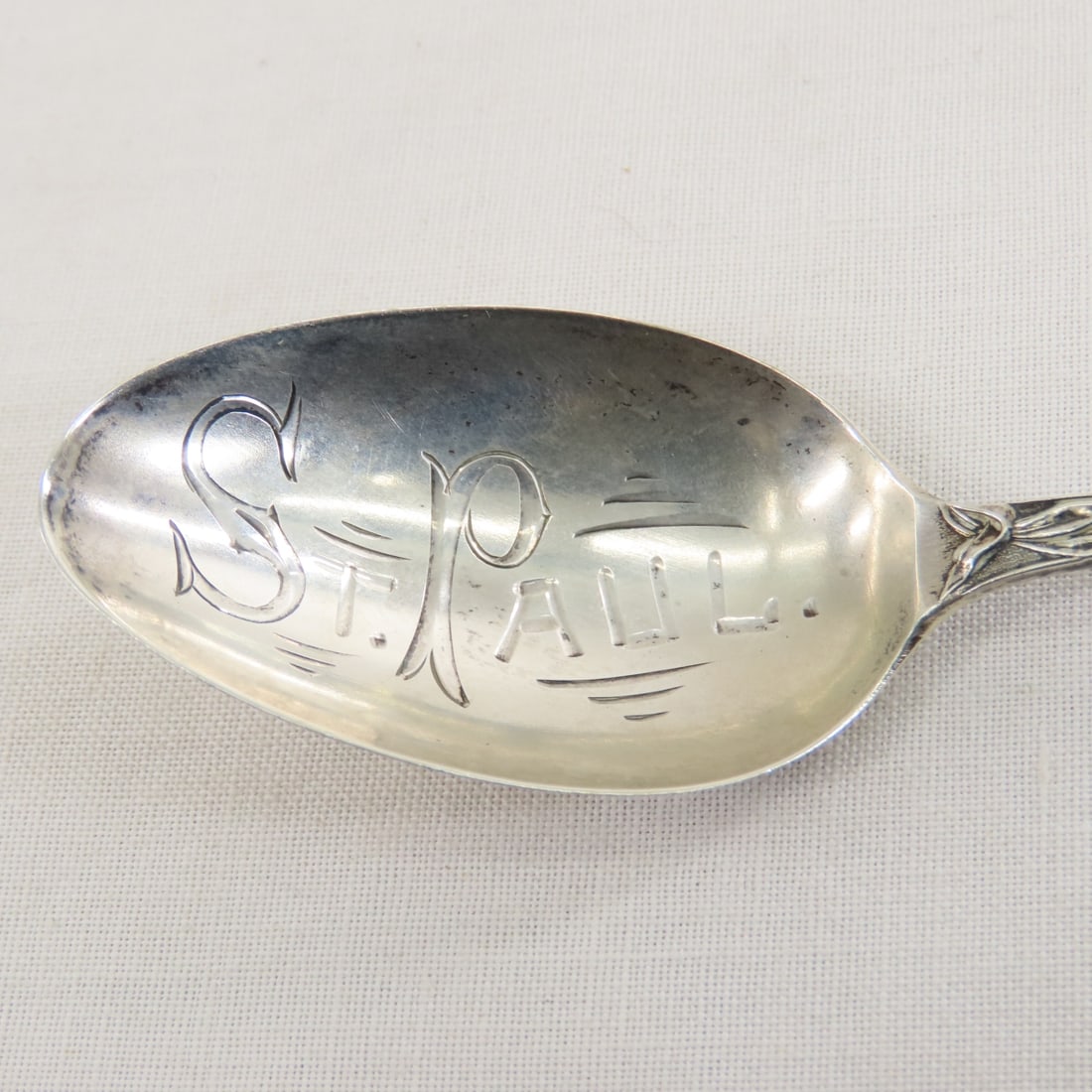 2 MN & 1 Spokane, WA Indian Chief Sterling Spoons - 3