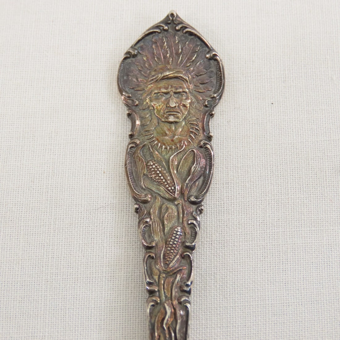2 MN & 1 Spokane, WA Indian Chief Sterling Spoons - 8