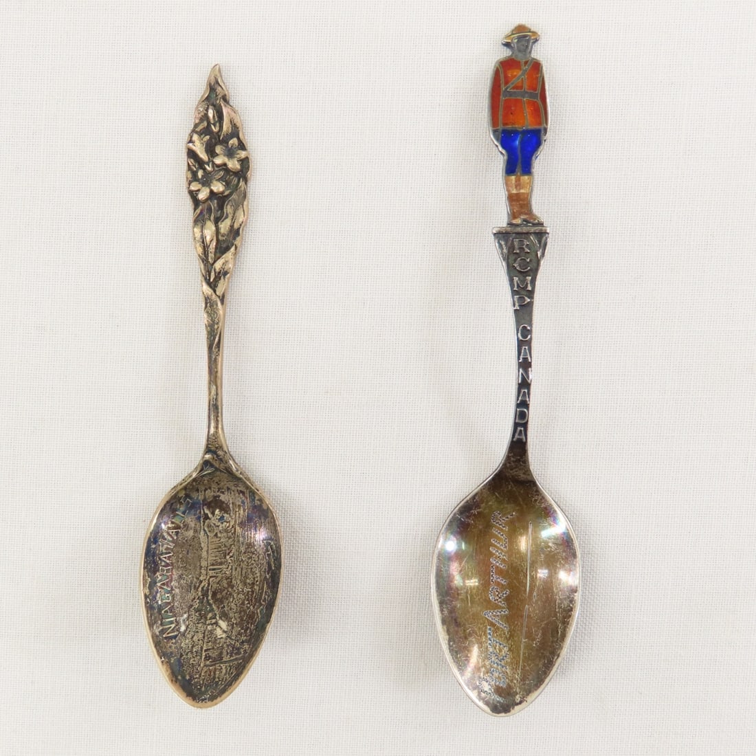 Sterling & 900 Silver Souvenir Travel Spoons - 10
