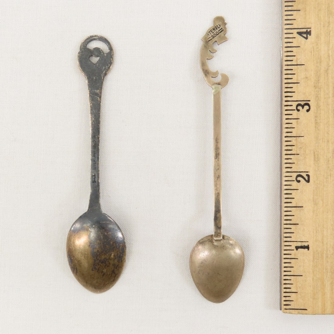 Sterling & 900 Silver Souvenir Travel Spoons - 15