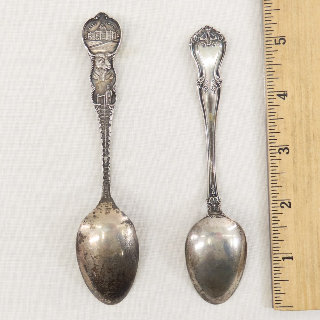 Sterling & 900 Silver Souvenir Travel Spoons - 3