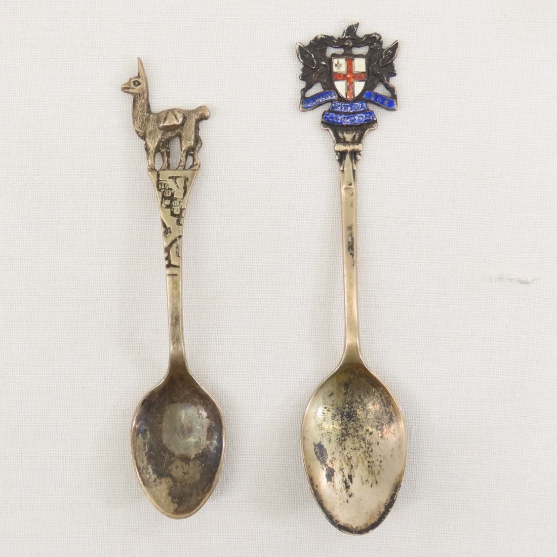 Sterling & 900 Silver Souvenir Travel Spoons - 6