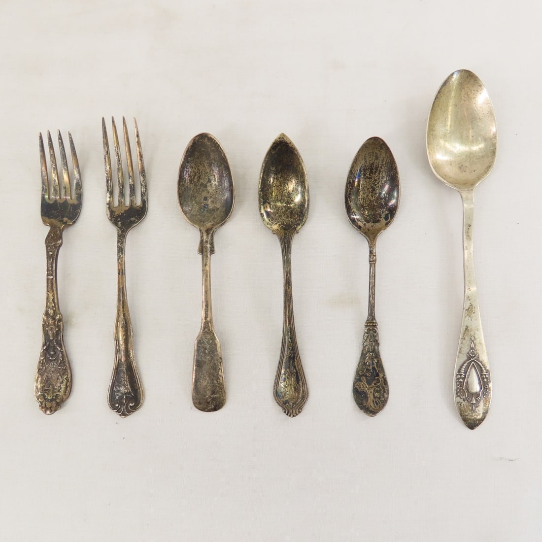 6 Assorted Sterling Silver Flatware Pieces (1 of 14)