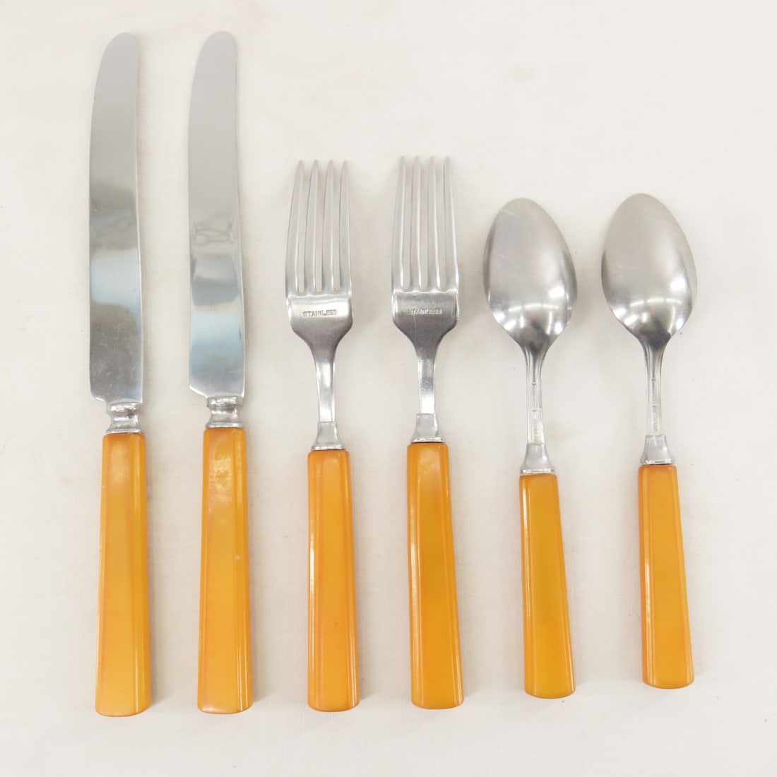 8 Sets Universal MCM Bakelite Handle Flatware - 11