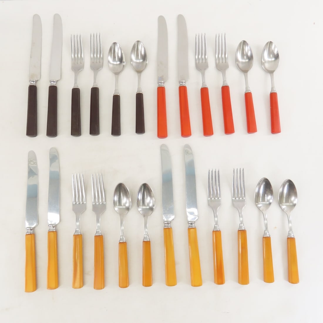 8 Sets Universal MCM Bakelite Handle Flatware (1 of 11)