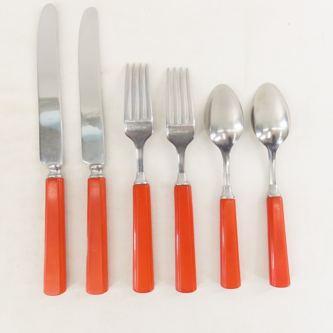 8 Sets Universal MCM Bakelite Handle Flatware - 3