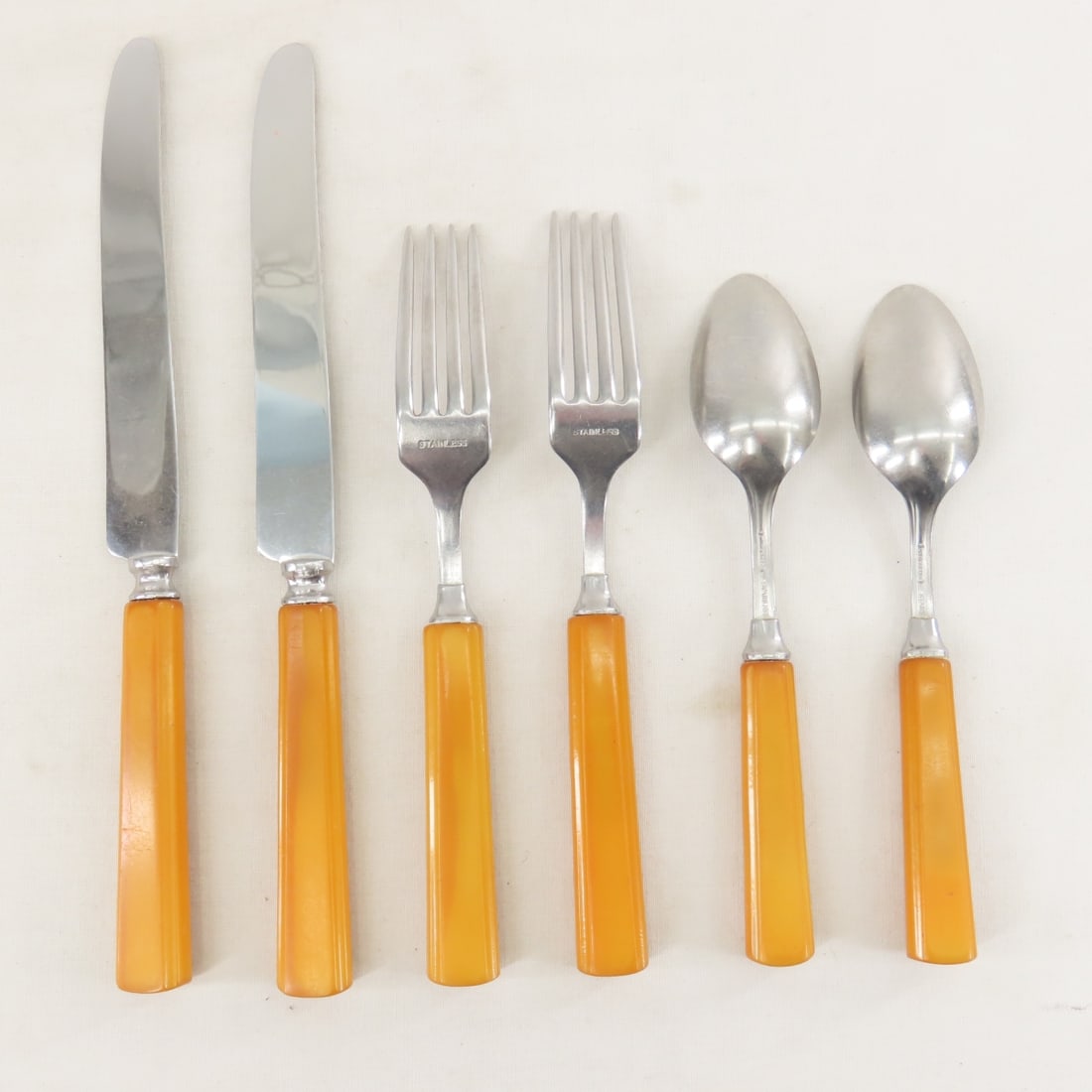 8 Sets Universal MCM Bakelite Handle Flatware - 9