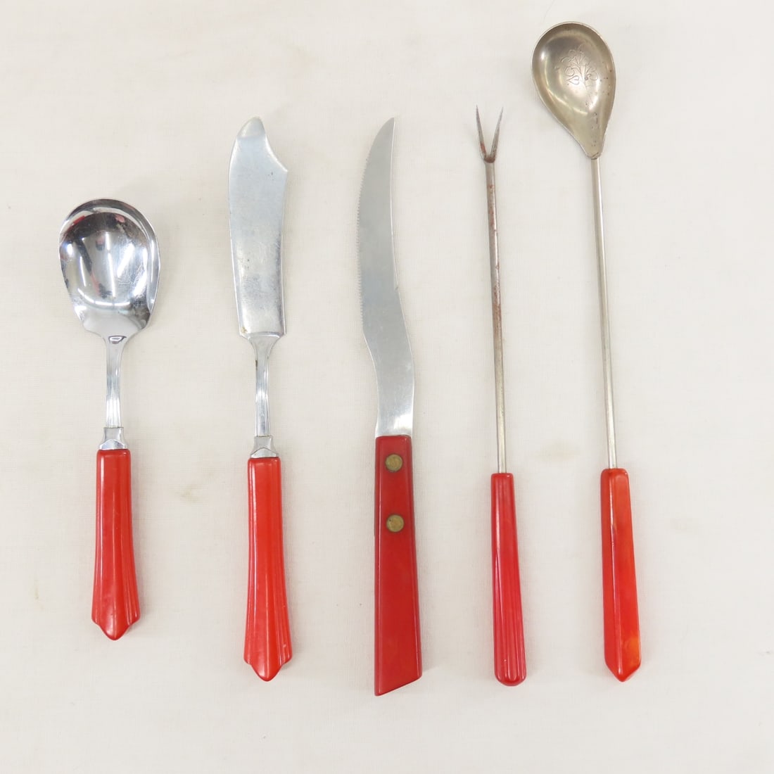 Bakelite Handled Flatware & Serving Utensils - 8