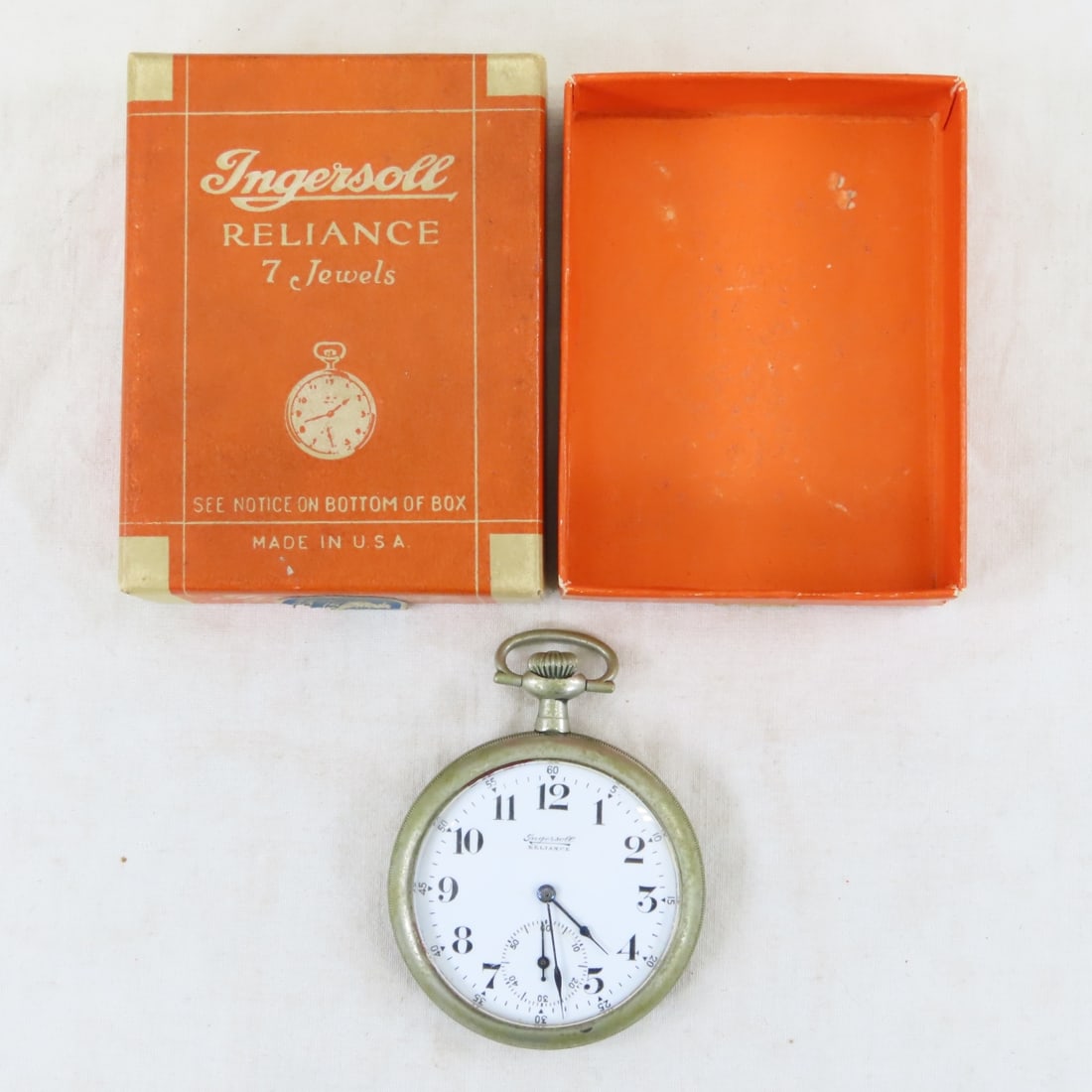 2 Ingersoll Reliance Pocket Watches in Boxes - 10