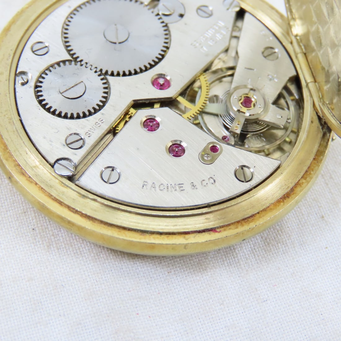 Gallet Racine Gold Plated Hunter Case Pocket Watch - 7