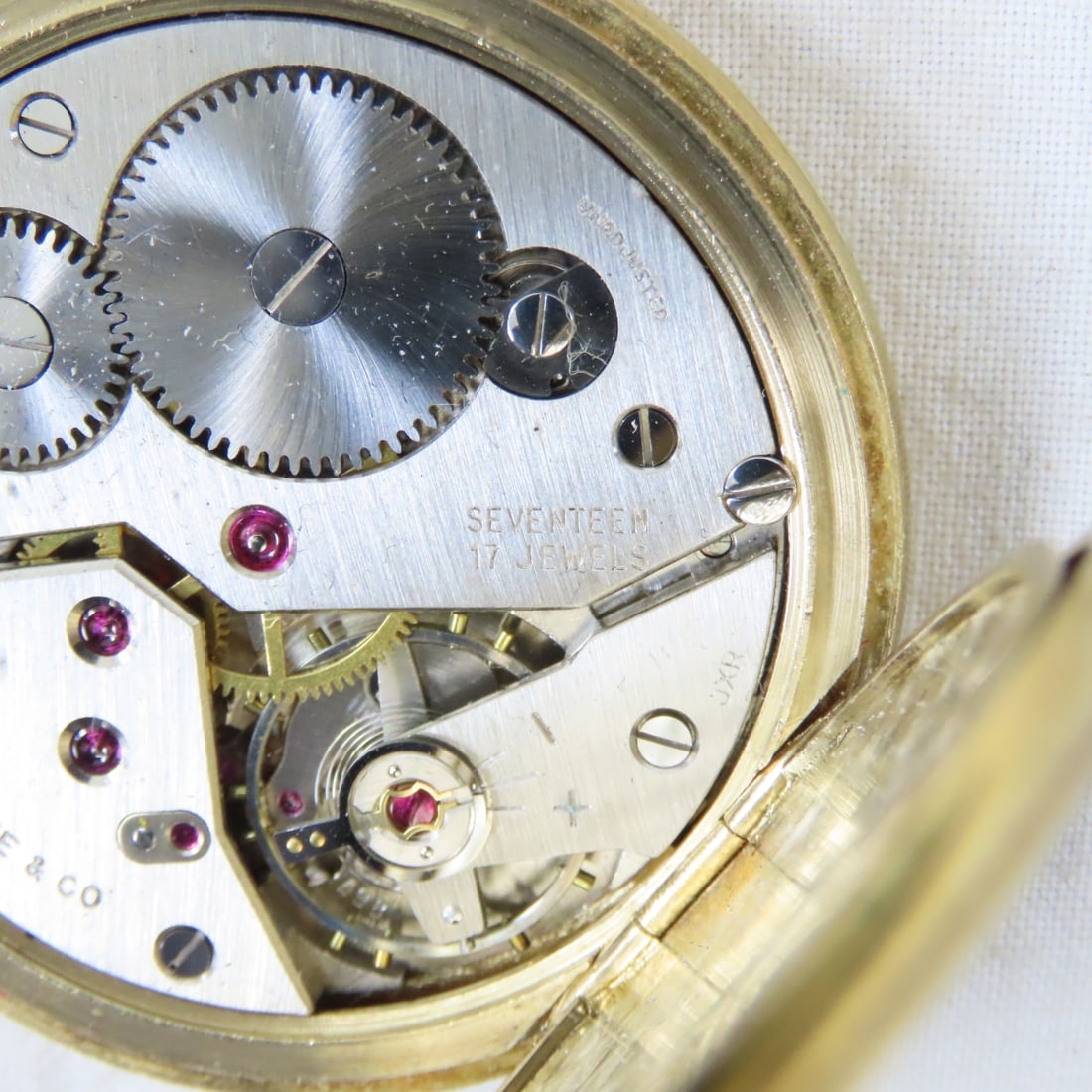 Gallet Racine Gold Plated Hunter Case Pocket Watch - 8