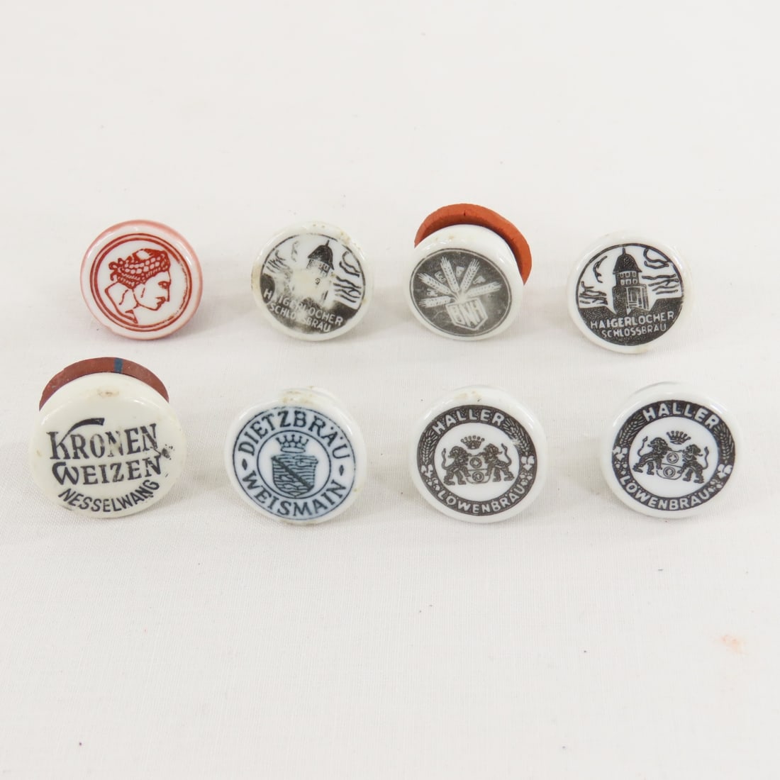 22 Porcelain Beer Bottle Caps & Schlitz Match Safe - 13