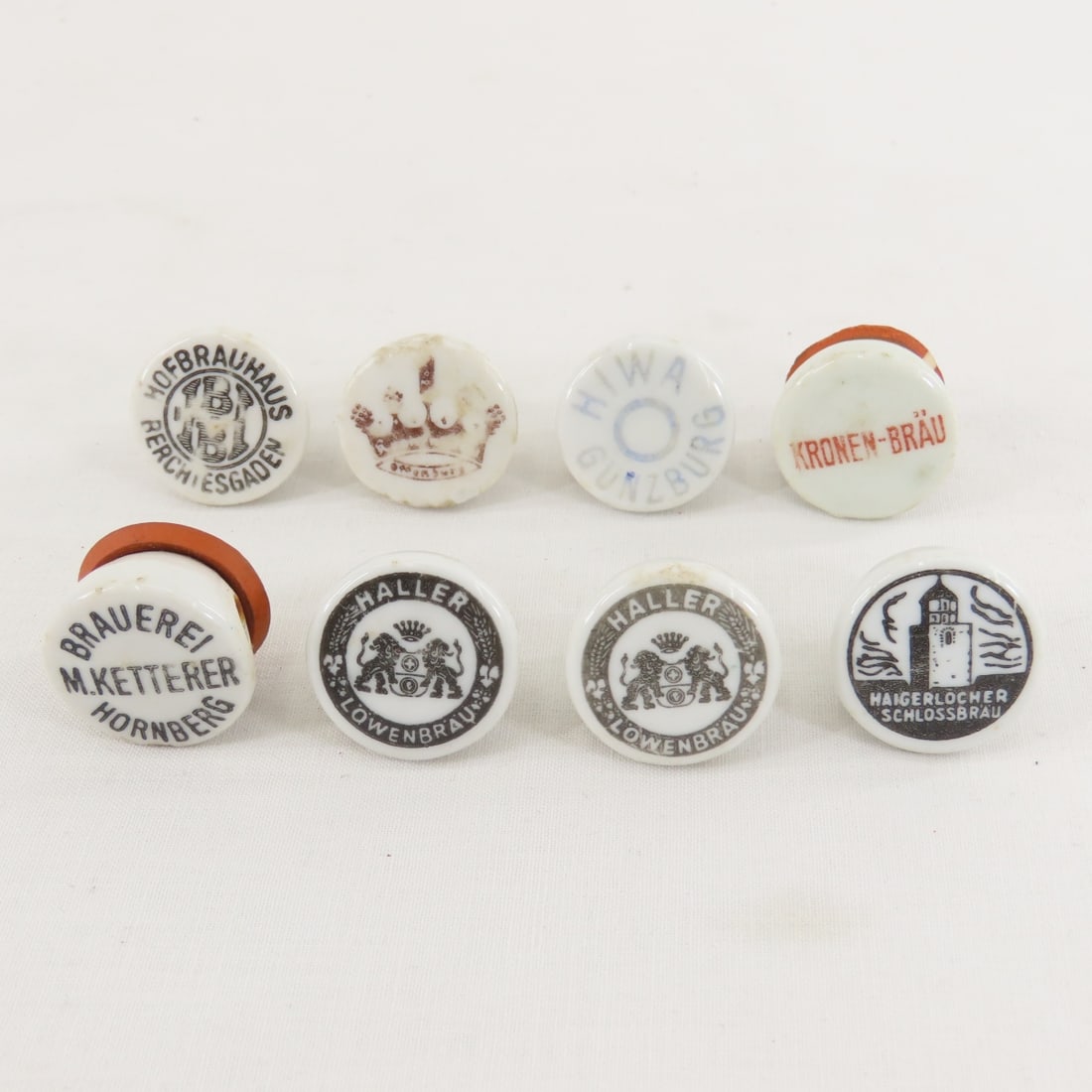 22 Porcelain Beer Bottle Caps & Schlitz Match Safe - 15