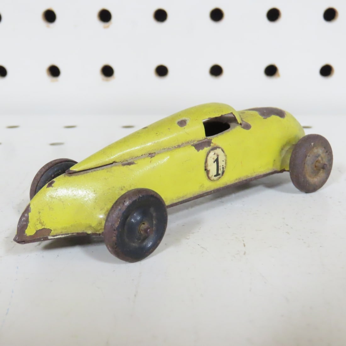 Vintage German Lehmann GNOM #808 Yellow Race Car - 4