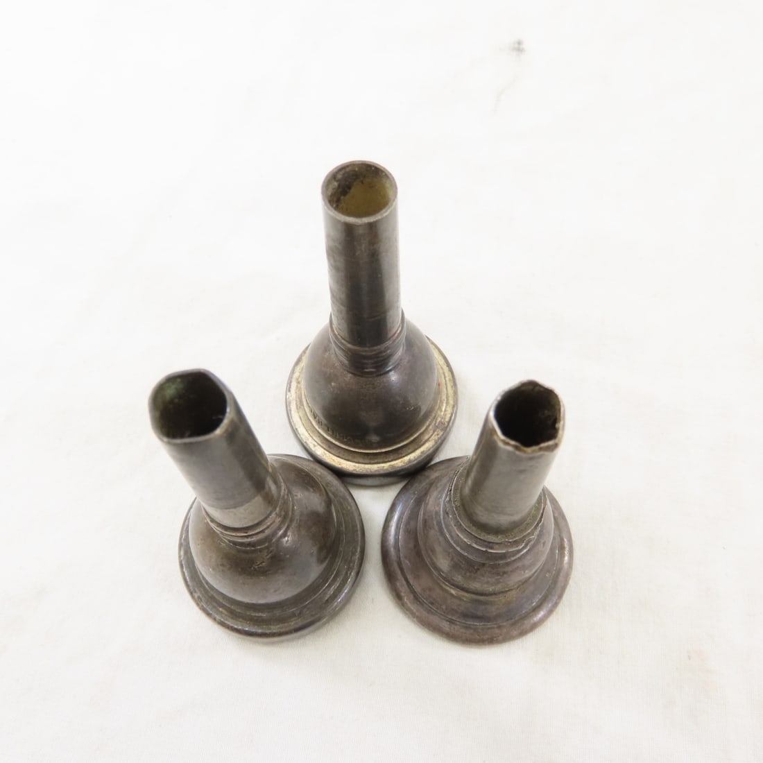 3 Vintage Trombone Mouthpieces, Bach 11C & 12C - 8