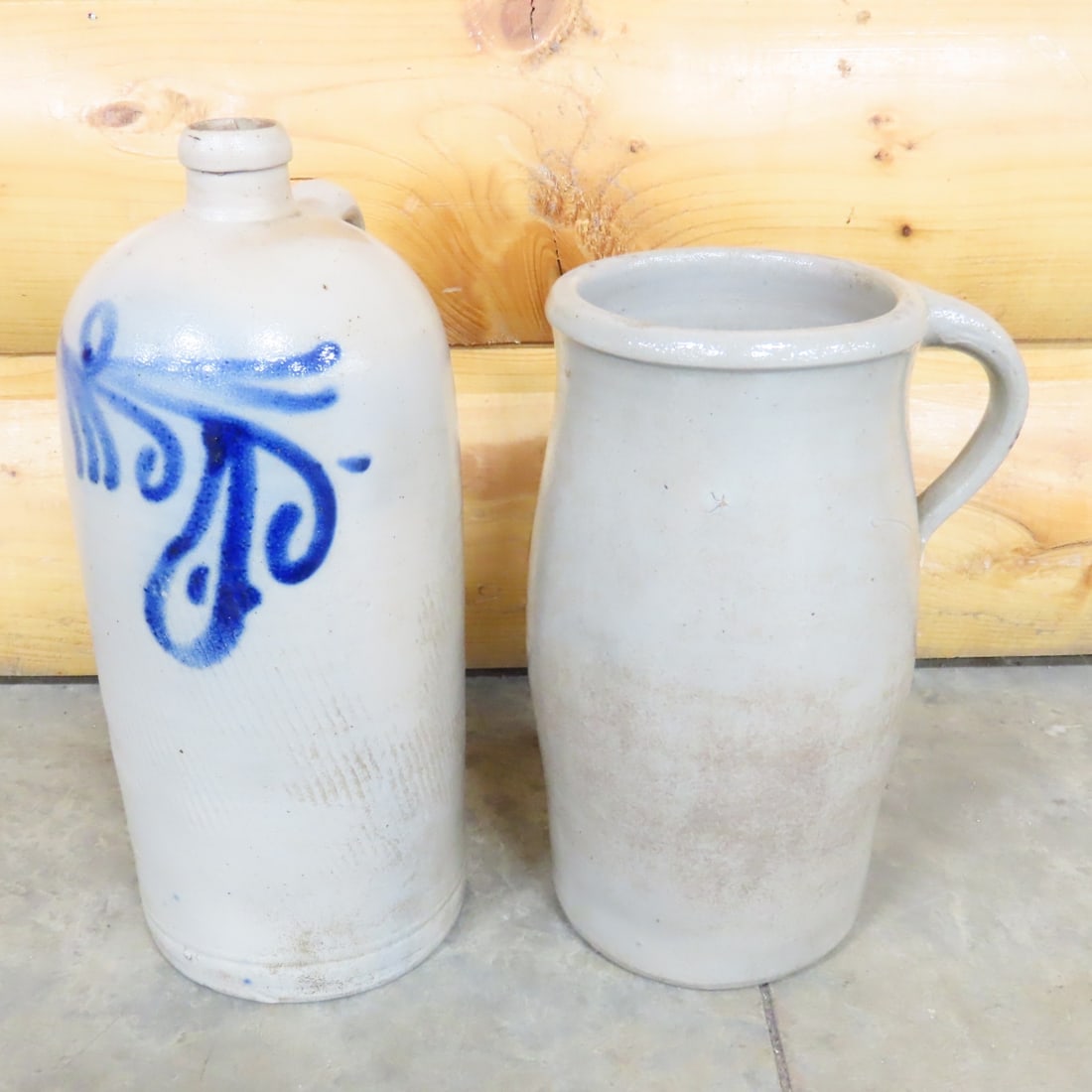 2 Vintage German Salt-Glazed Stoneware Jugs (1 of 17)