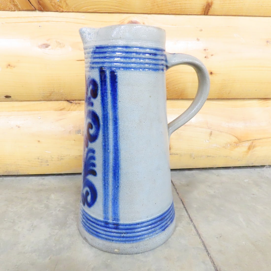 2 Vintage German Westerwald Salt-Glazed Pitchers - 10