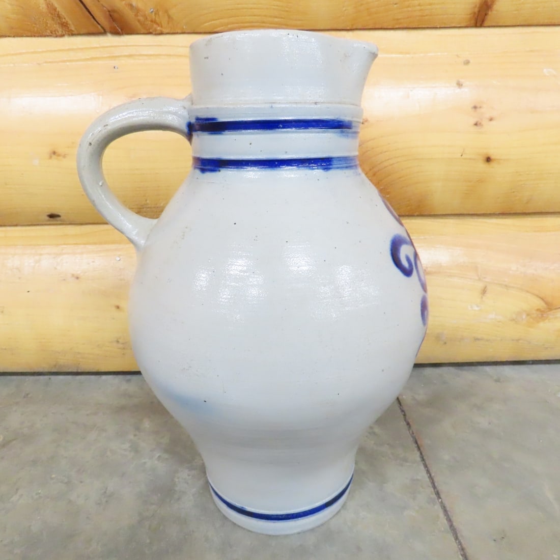 2 Vintage German Westerwald Salt-Glazed Pitchers - 3