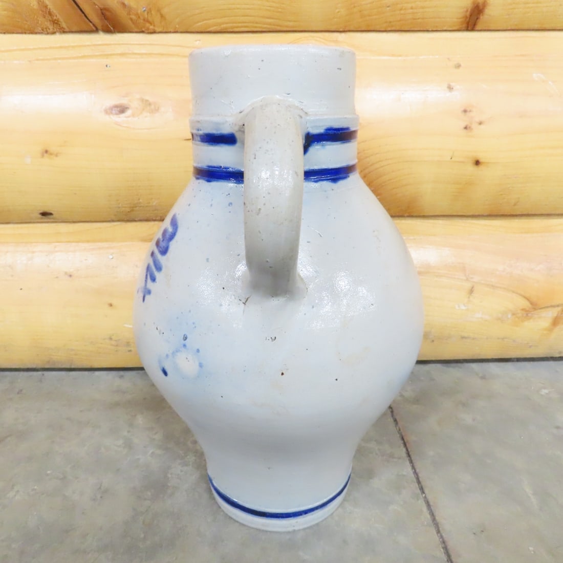 2 Vintage German Westerwald Salt-Glazed Pitchers - 4
