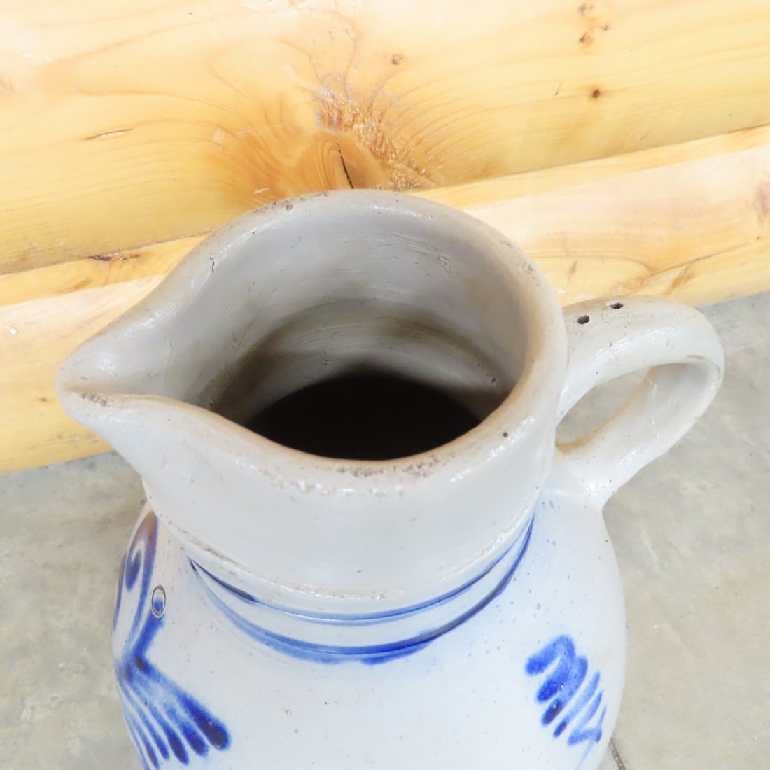 2 Vintage German Westerwald Salt-Glazed Pitchers - 7