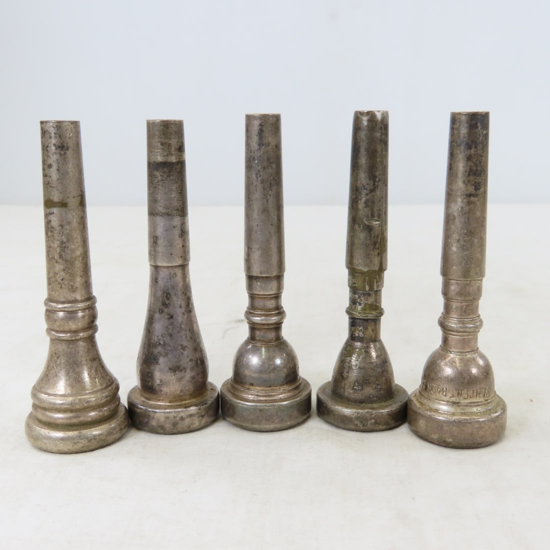 5 vintage Trumpet Mouthpieces Old's 7C, Bach 7C - 11