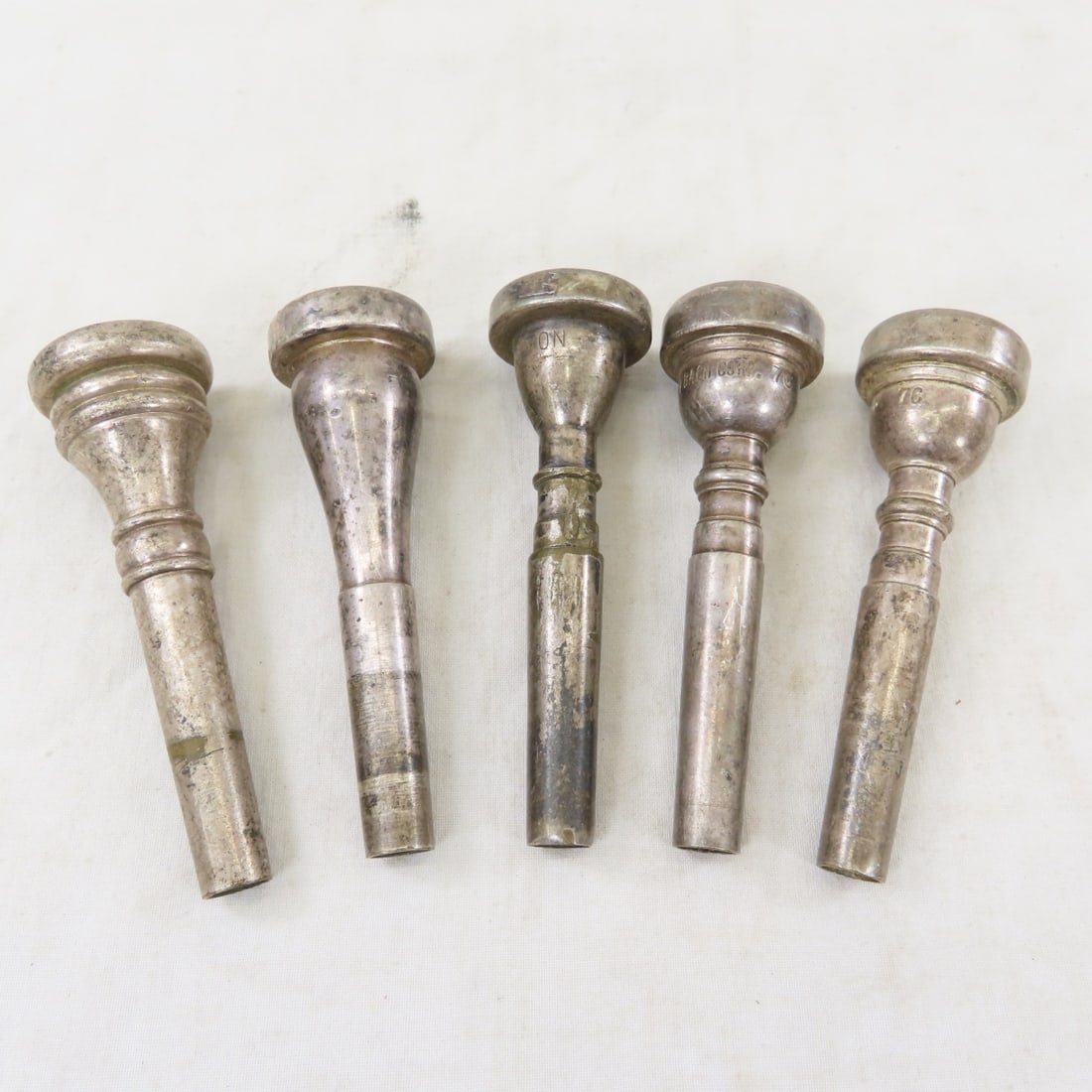 5 vintage Trumpet Mouthpieces Old's 7C, Bach 7C (1 of 13)
