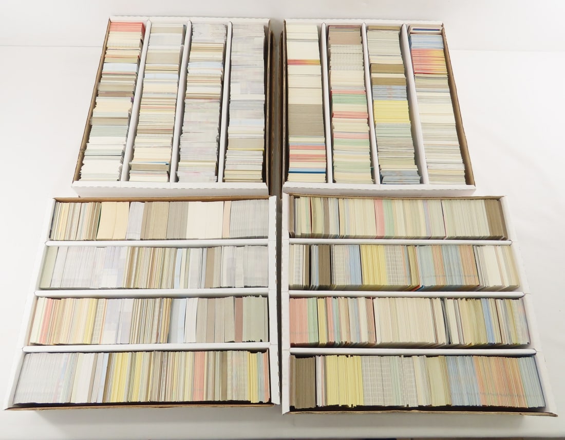 1980-90's Royals, Yankees & Other Baseball Cards: 1980-90's Royals, Yankees & Other Baseball Cards - Approx 12,000 cards- 4 Monster Boxes (1 is missing lid). 1 box is all Royals, others are mixed- Tigers, White Sox, Mets, Brewers, Orioles, Most are 1