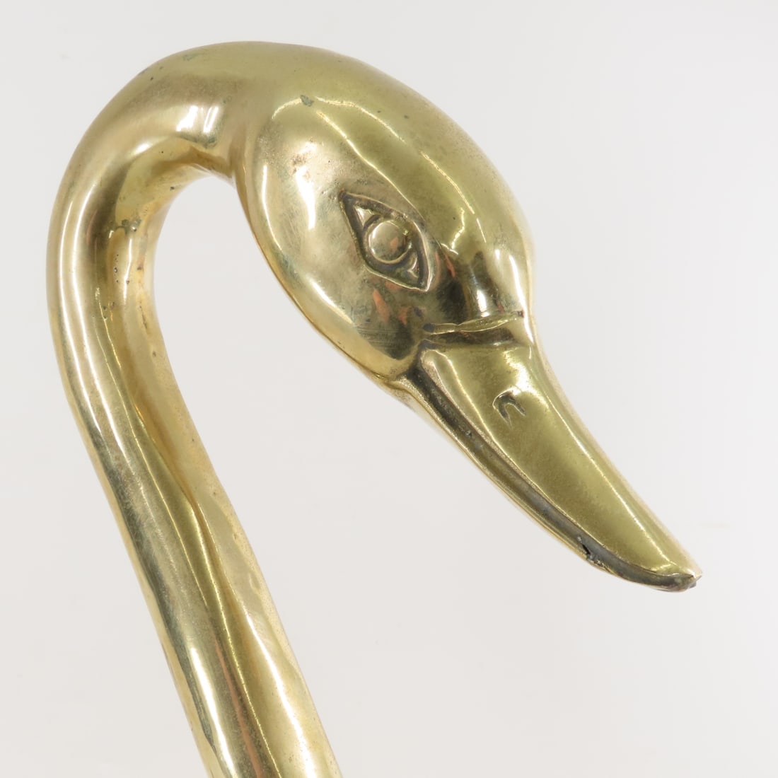 Pair of Mid Century Brass Swans- Tallest is 26.5" - 13