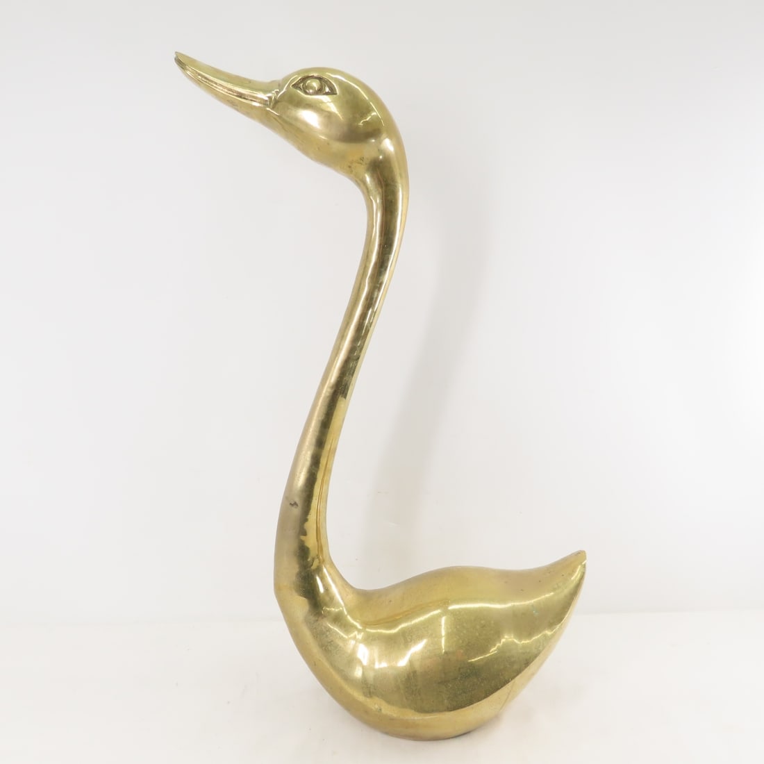 Pair of Mid Century Brass Swans- Tallest is 26.5" - 5