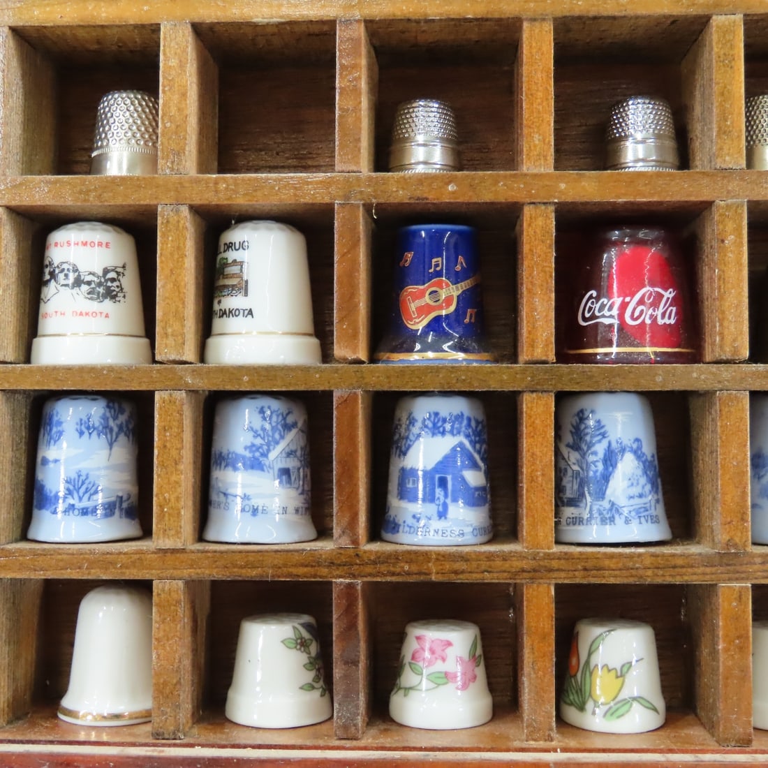 Collection of 102 Thimbles and Display - 10