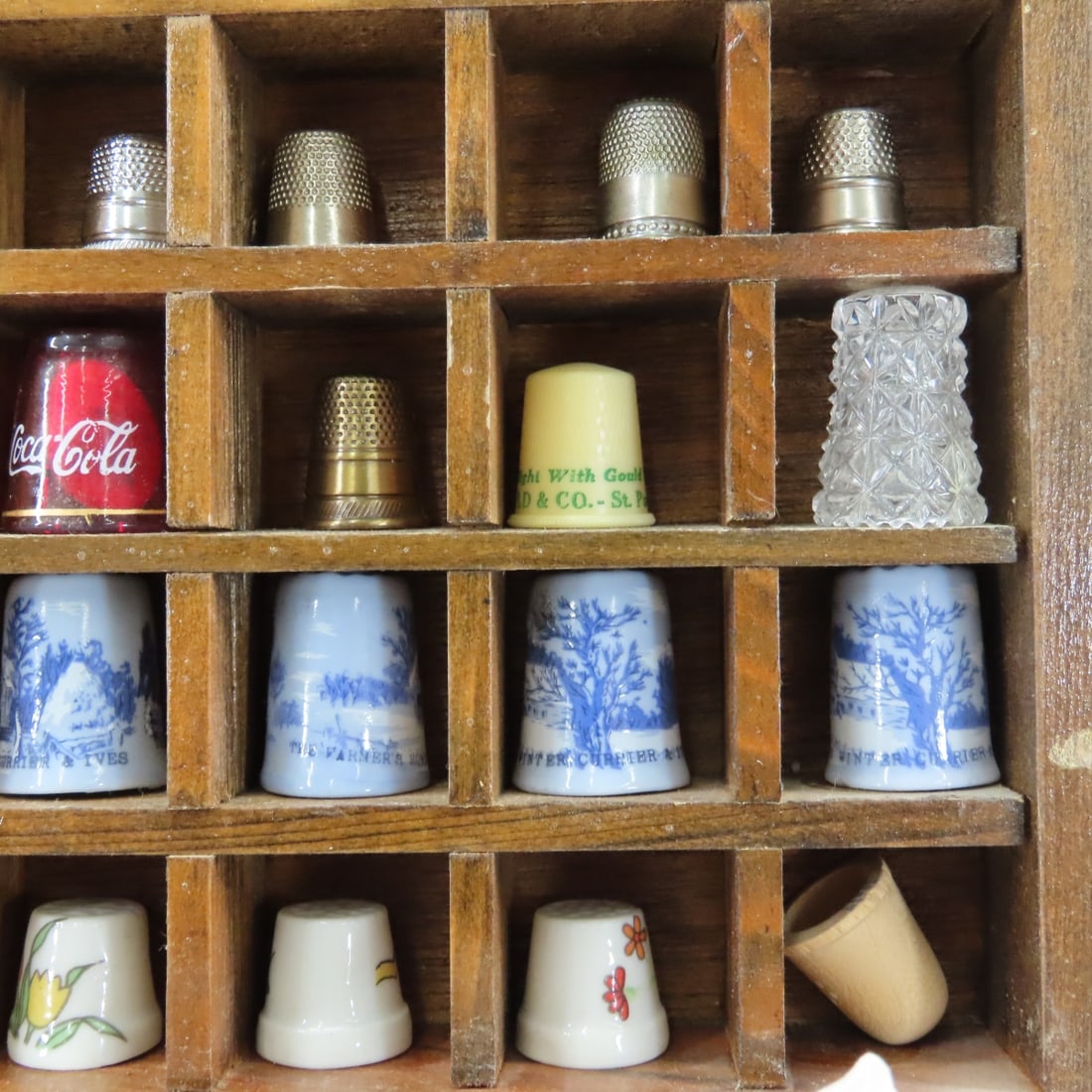 Collection of 102 Thimbles and Display - 11