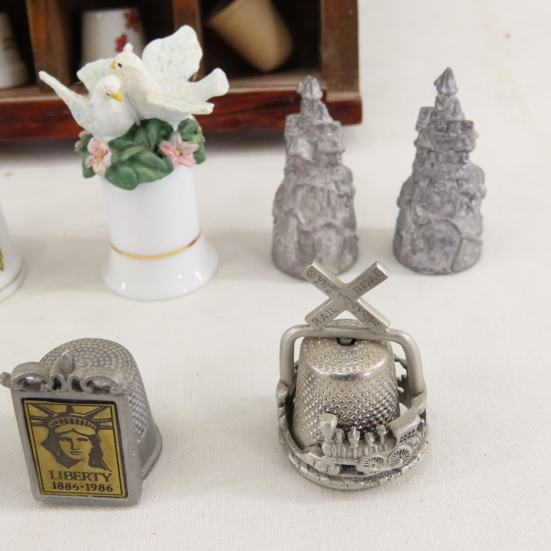 Collection of 102 Thimbles and Display - 15