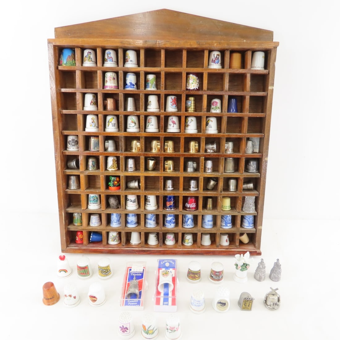 Collection of 102 Thimbles and Display - 2