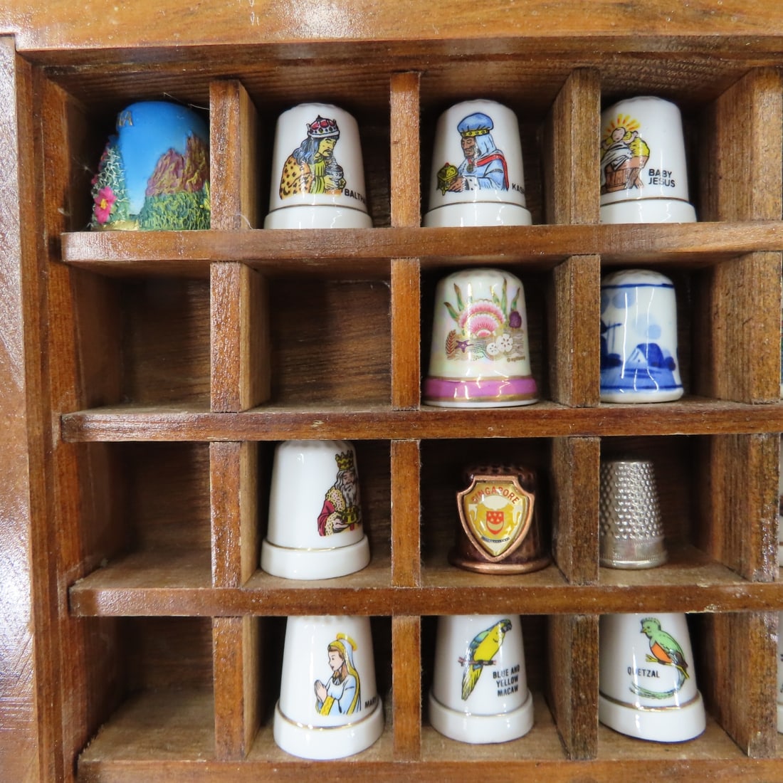 Collection of 102 Thimbles and Display - 3