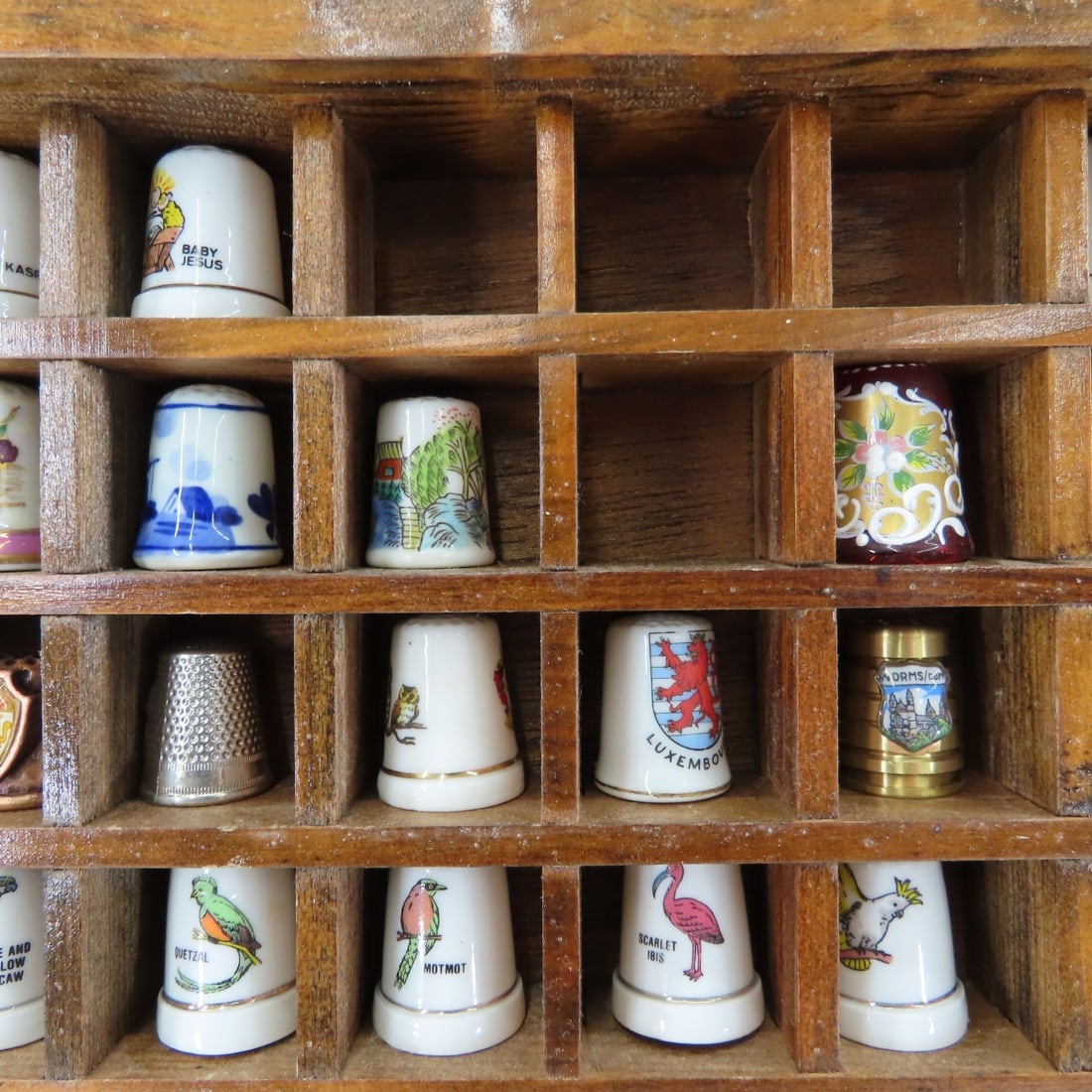 Collection of 102 Thimbles and Display - 4
