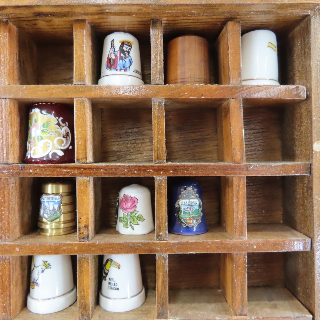 Collection of 102 Thimbles and Display - 5
